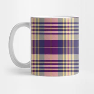 Purple, Gold and Blue Tartan Pattern Mug